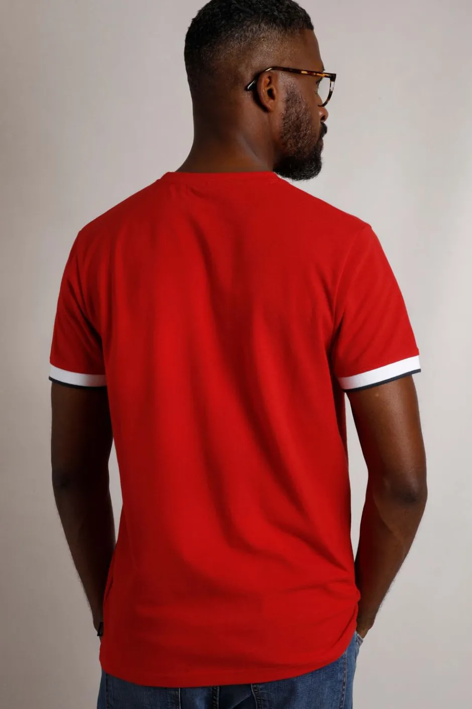 Weird Fish T-Shirts|Danville Organic Cotton Pique T-Shirt Retro Red