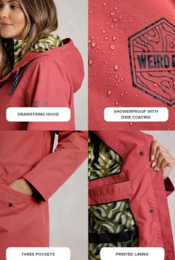 Weird Fish Coats, Jackets And Gilets|Delara Showerproof Jacket Desert Rose