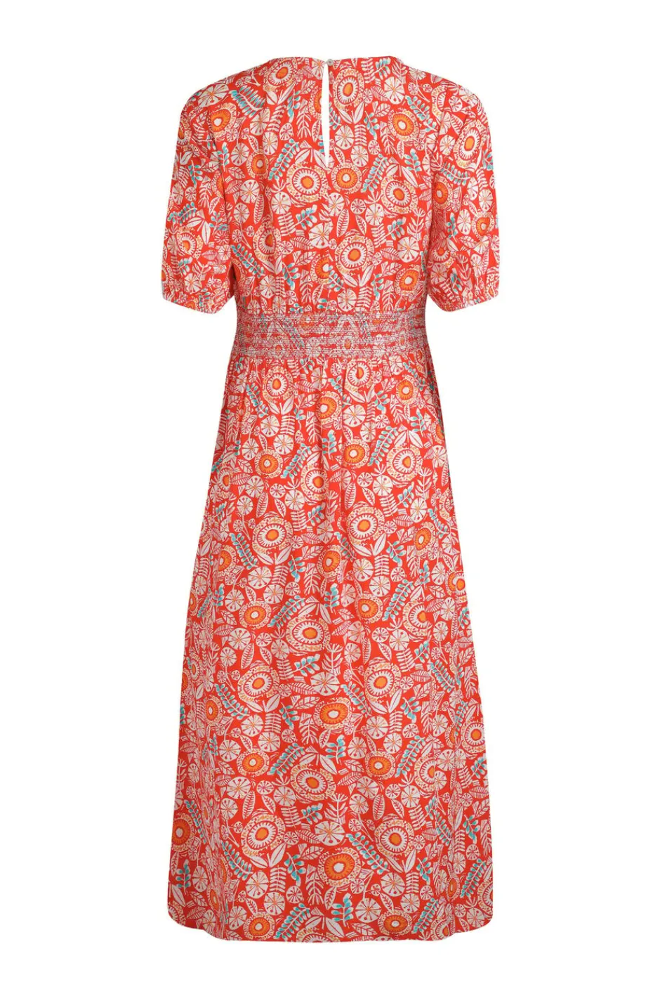 Weird Fish Dresses|Dilsha LivaEco™ Printed Viscose Midi Dress Tango Red
