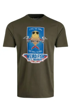 Weird Fish T-Shirts|Diy Warrior Front Print Artist T-Shirt Deep Lichen Green
