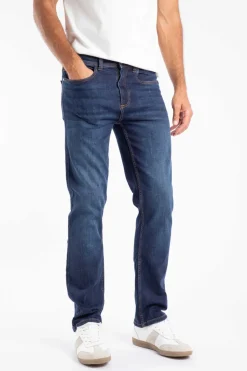 Weird Fish Trousers & Jeans|Eddie Straight Leg Denim Jeans Dark Denim