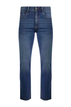 Weird Fish Trousers & Jeans|Eddie Straight Leg Denim Jeans Dark Denim