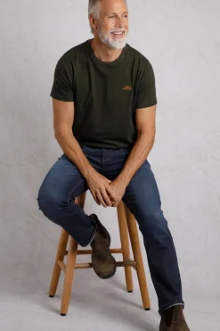 Weird Fish Trousers & Jeans|Eddie Straight Leg Denim Jeans Dark Denim
