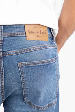 Weird Fish Trousers & Jeans|Eddie Straight Leg Denim Jeans Indigo