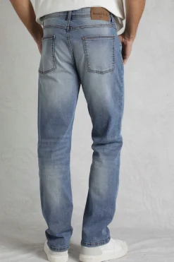 Weird Fish Trousers & Jeans|Eddie Straight Leg Jeans Denim