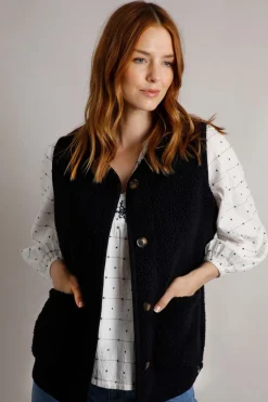 Weird Fish Fleece|Jumpers & Cardigans|Emille Fleece Waistcoat Navy