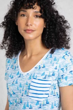 Weird Fish Tunics|Tops & T-Shirts|Ericak Organic Cotton Pocket T-Shirt Blue