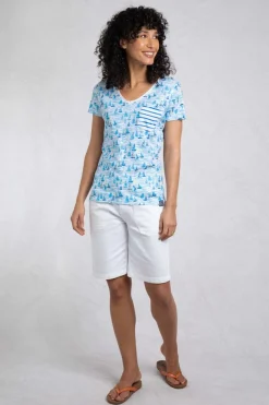 Weird Fish Tunics|Tops & T-Shirts|Ericak Organic Cotton Pocket T-Shirt Blue