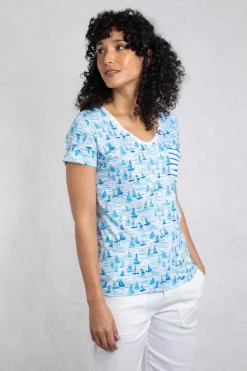 Weird Fish Tunics|Tops & T-Shirts|Ericak Organic Cotton Pocket T-Shirt Blue