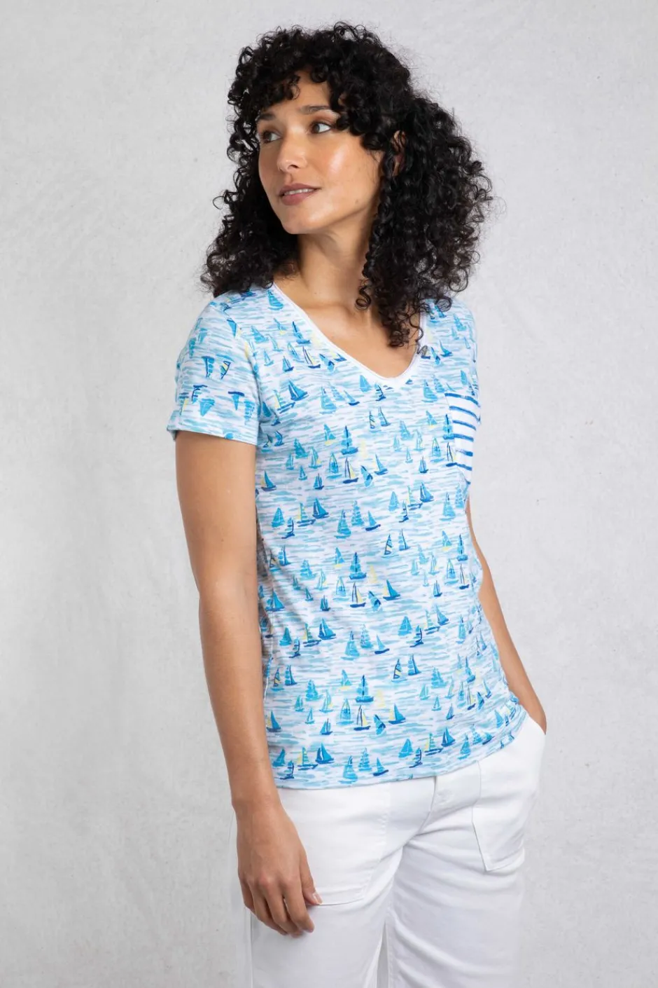 Weird Fish Tunics|Tops & T-Shirts|Ericak Organic Cotton Pocket T-Shirt Blue