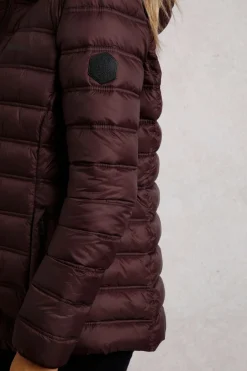 Weird Fish Coats, Jackets And Gilets|Eshka Lightweight Padded Jacket Mulled Wine