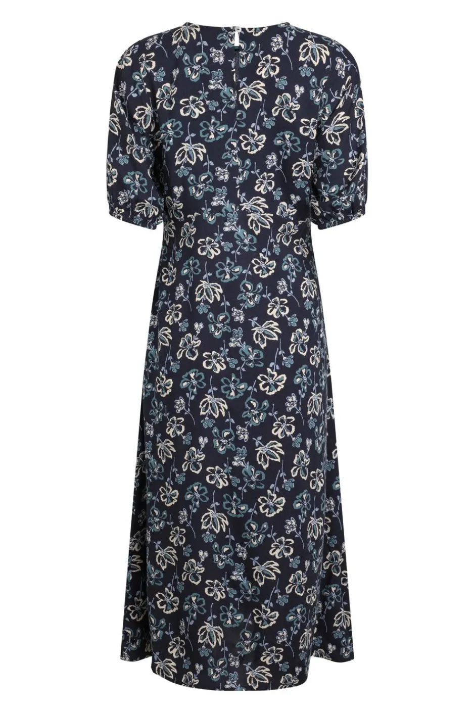 Weird Fish Dresses|Everly LivaEco™ Printed Viscose Dress Black Iris