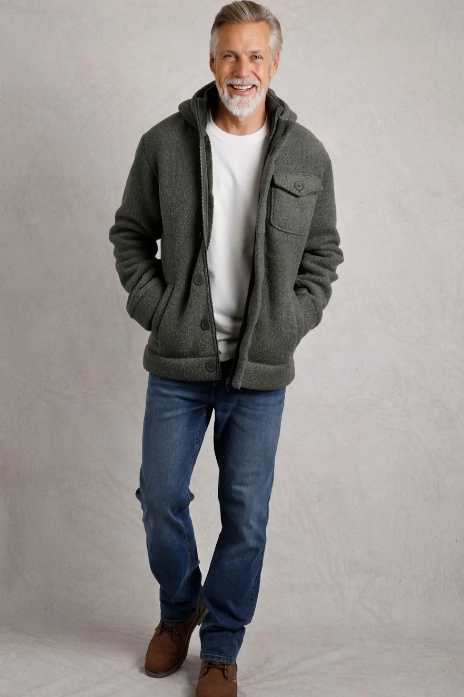 Weird Fish Fleece|Coats, Jackets And Gilets|Fairfield Button Front Fleece Jacket Fir Green