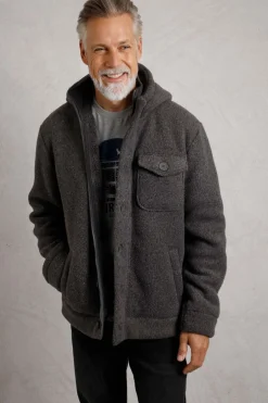Weird Fish Fleece|Coats, Jackets And Gilets|Fairfield Button Front Fleece Jacket Dark Grey