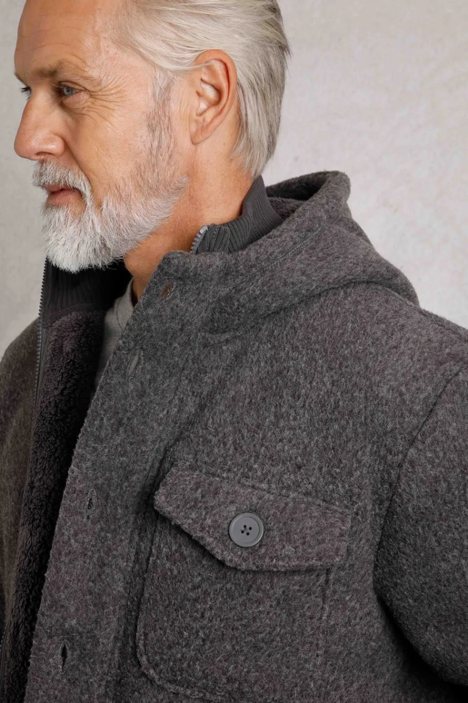 Weird Fish Fleece|Coats, Jackets And Gilets|Fairfield Button Front Fleece Jacket Dark Grey