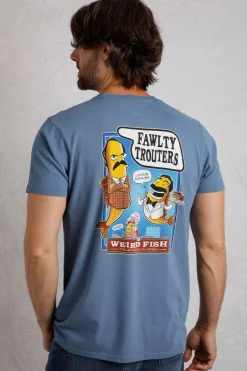 Weird Fish T-Shirts|Fawlty Trouters Artist T-Shirt Mid Blue