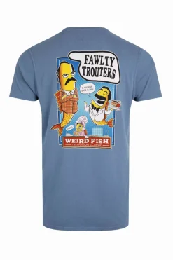 Weird Fish T-Shirts|Fawlty Trouters Artist T-Shirt Mid Blue