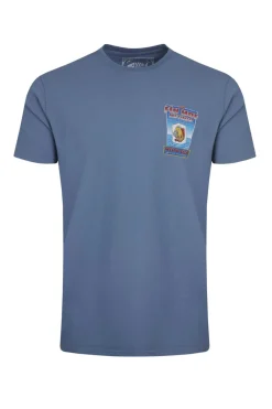 Weird Fish T-Shirts|Fin Hof Back Print Artist T-Shirt Mid Blue