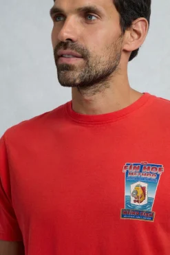 Weird Fish T-Shirts|Fin Hof Back Print Artist T-Shirt Retro Red
