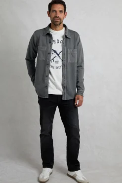 Weird Fish Shirts|Fingask Loopback Shirt Limestone