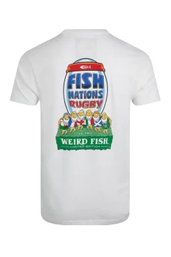 Weird Fish T-Shirts|Fish Nations 25 Back Print Artist T-Shirt White