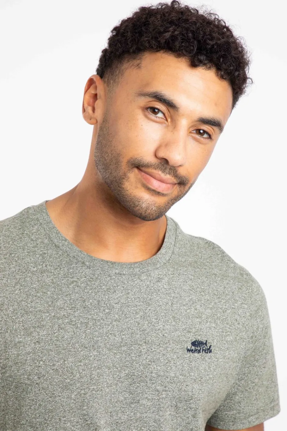 Weird Fish T-Shirts|Fished Organic Branded T-Shirt Olive Green