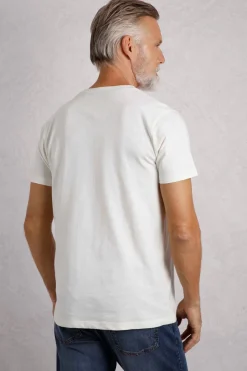 Weird Fish T-Shirts|Fished Organic Cotton Branded T-Shirt Dusty White
