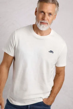 Weird Fish T-Shirts|Fished Organic Cotton Branded T-Shirt Dusty White
