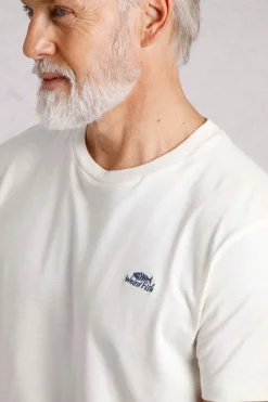 Weird Fish T-Shirts|Fished Organic Cotton Branded T-Shirt Dusty White