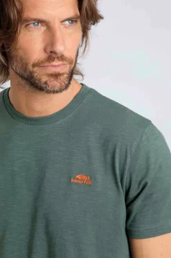 Weird Fish T-Shirts|Fished Organic Cotton Branded T-Shirt Dusky Green