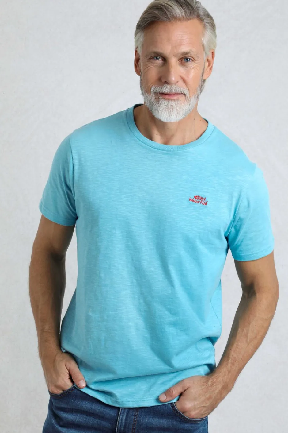 Weird Fish T-Shirts|Fished Organic Cotton Branded T-Shirt Sky Blue