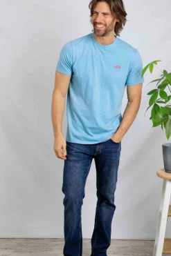 Weird Fish T-Shirts|Fished Organic Cotton Branded T-Shirt Sky Blue
