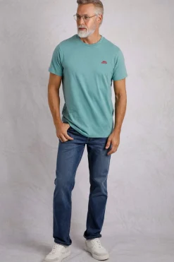 Weird Fish T-Shirts|Fished Organic Cotton Branded T-Shirt Mineral Blue