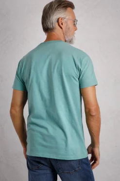 Weird Fish T-Shirts|Fished Organic Cotton Branded T-Shirt Mineral Blue