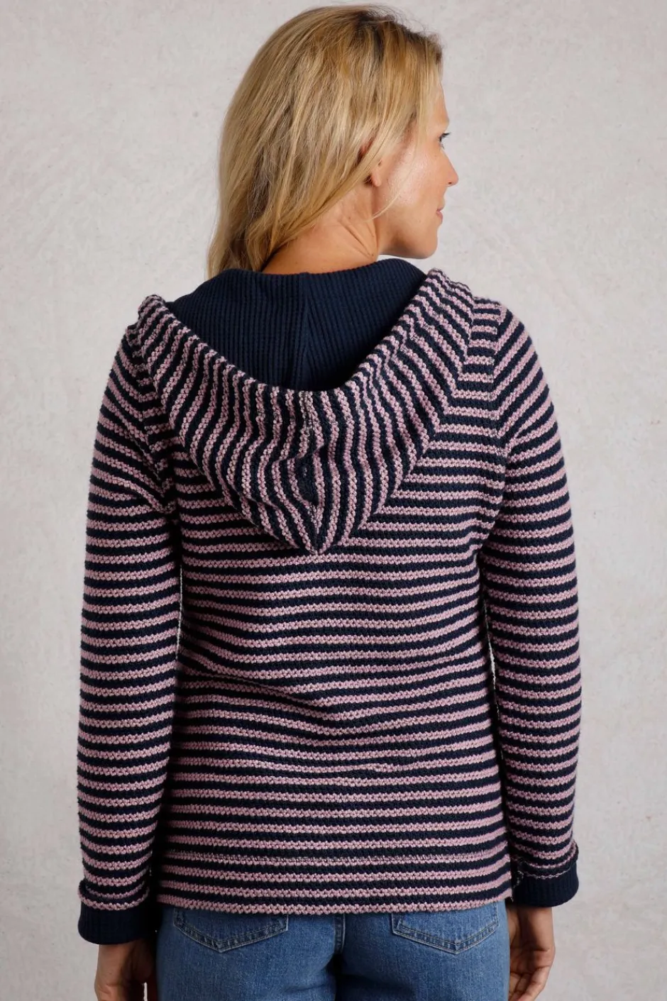 Weird Fish Sweatshirts & Hoodies|Fisher Full Zip Stripe Eco Macaroni Hoodie Heather