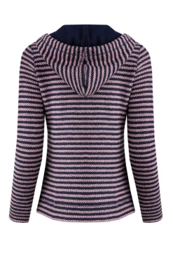 Weird Fish Sweatshirts & Hoodies|Fisher Full Zip Stripe Eco Macaroni Hoodie Heather