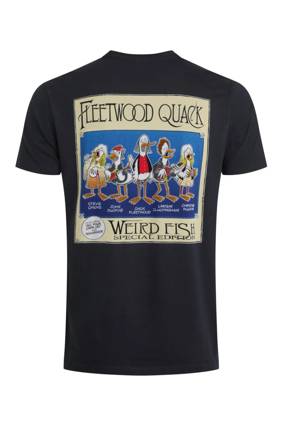 Weird Fish T-Shirts|Fleetwood Quack Back Print Artist T-Shirt Navy
