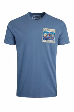 Weird Fish T-Shirts|Fleetwood Quack Back Print Artist T-Shirt Mid Blue