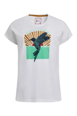 Weird Fish Tunics|Tops & T-Shirts|Fly Free Organic Cotton Slub Graphic T-Shirt White