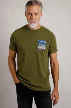 Weird Fish T-Shirts|Get Beak Back Print RSPB Collaboration Artist T-Shirt Olive Green