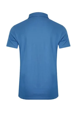 Weird Fish Polo & Rugby Shirts|Giles Pique Polo Blue Sapphire