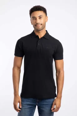 Weird Fish Polo & Rugby Shirts|Giles Pique Polo Shirt Black
