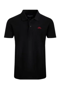 Weird Fish Polo & Rugby Shirts|Giles Pique Polo Shirt Black