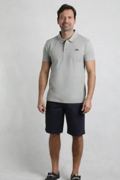 Weird Fish Polo & Rugby Shirts|Giles Pique Polo Shirt Limestone