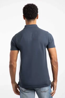 Weird Fish Polo & Rugby Shirts|Giles Pique Polo Shirt Navy