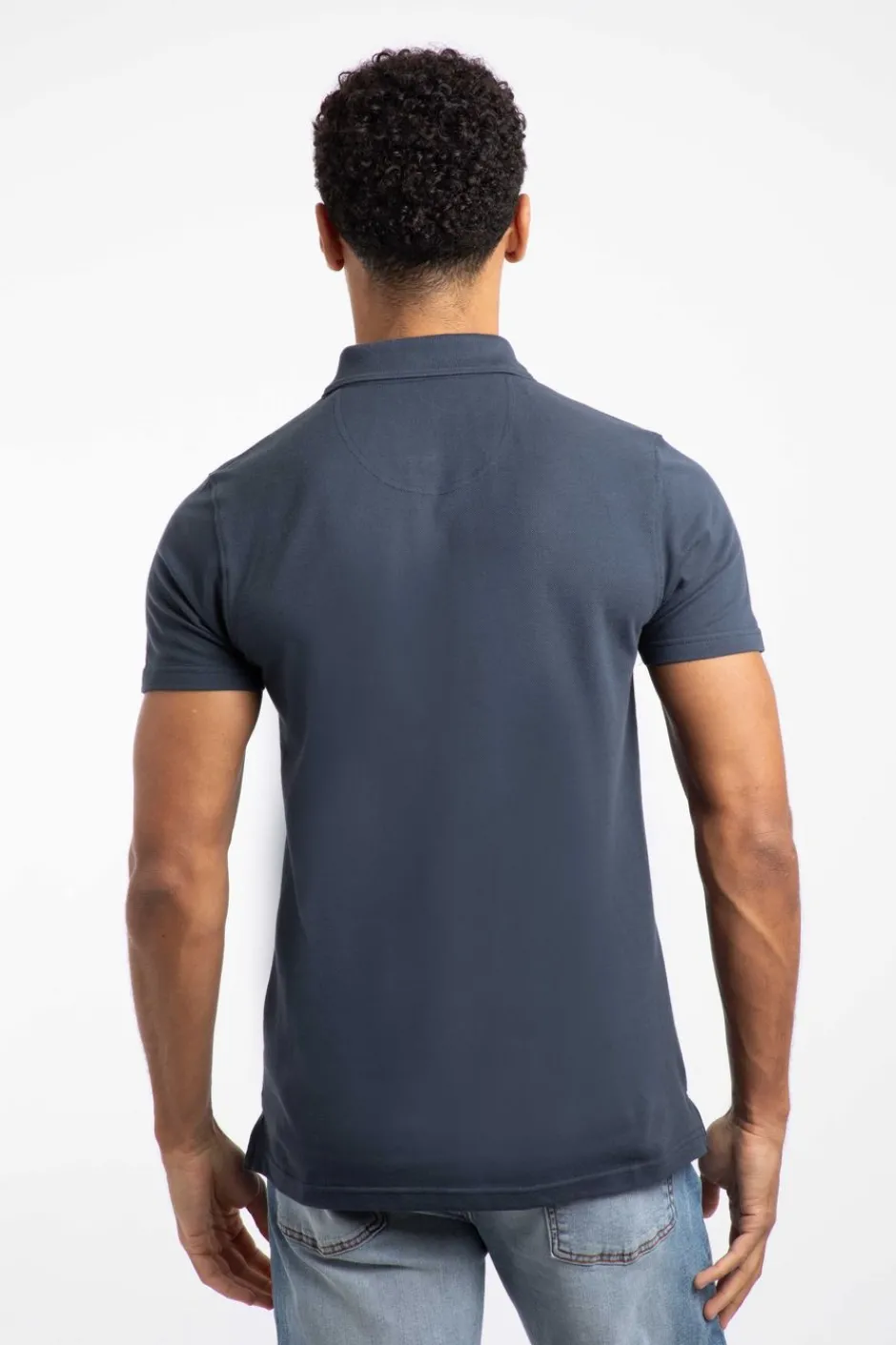 Weird Fish Polo & Rugby Shirts|Giles Pique Polo Shirt Navy