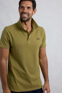 Weird Fish Polo & Rugby Shirts|Giles Pique Polo Shirt Pear