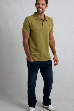 Weird Fish Polo & Rugby Shirts|Giles Pique Polo Shirt Pear