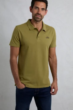 Weird Fish Polo & Rugby Shirts|Giles Pique Polo Shirt Pear