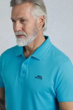 Weird Fish Polo & Rugby Shirts|Giles Pique Polo Shirt Vivid Blue